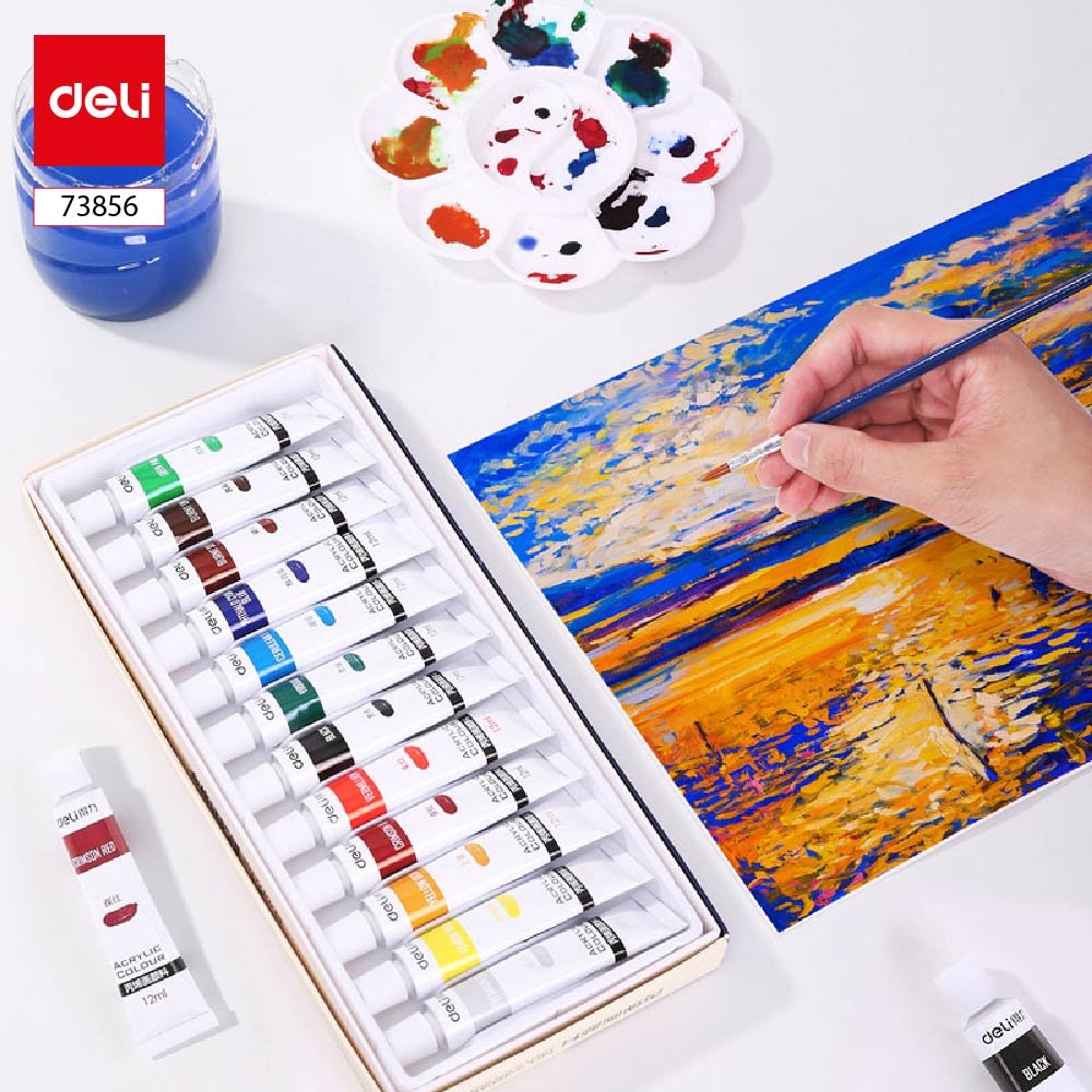 73856-3 ديلي عصارة تلوين أكريليك - 12 مل - 12 لون - E73856